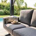 Salotto da giardino angolare in alluminio a 5 posti