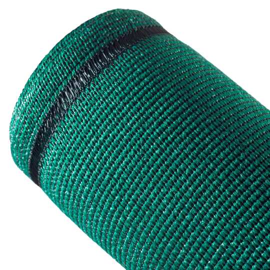 Rete ombreggiante in HDPE verde scuro 100% occultante - Altezza 1,8 m