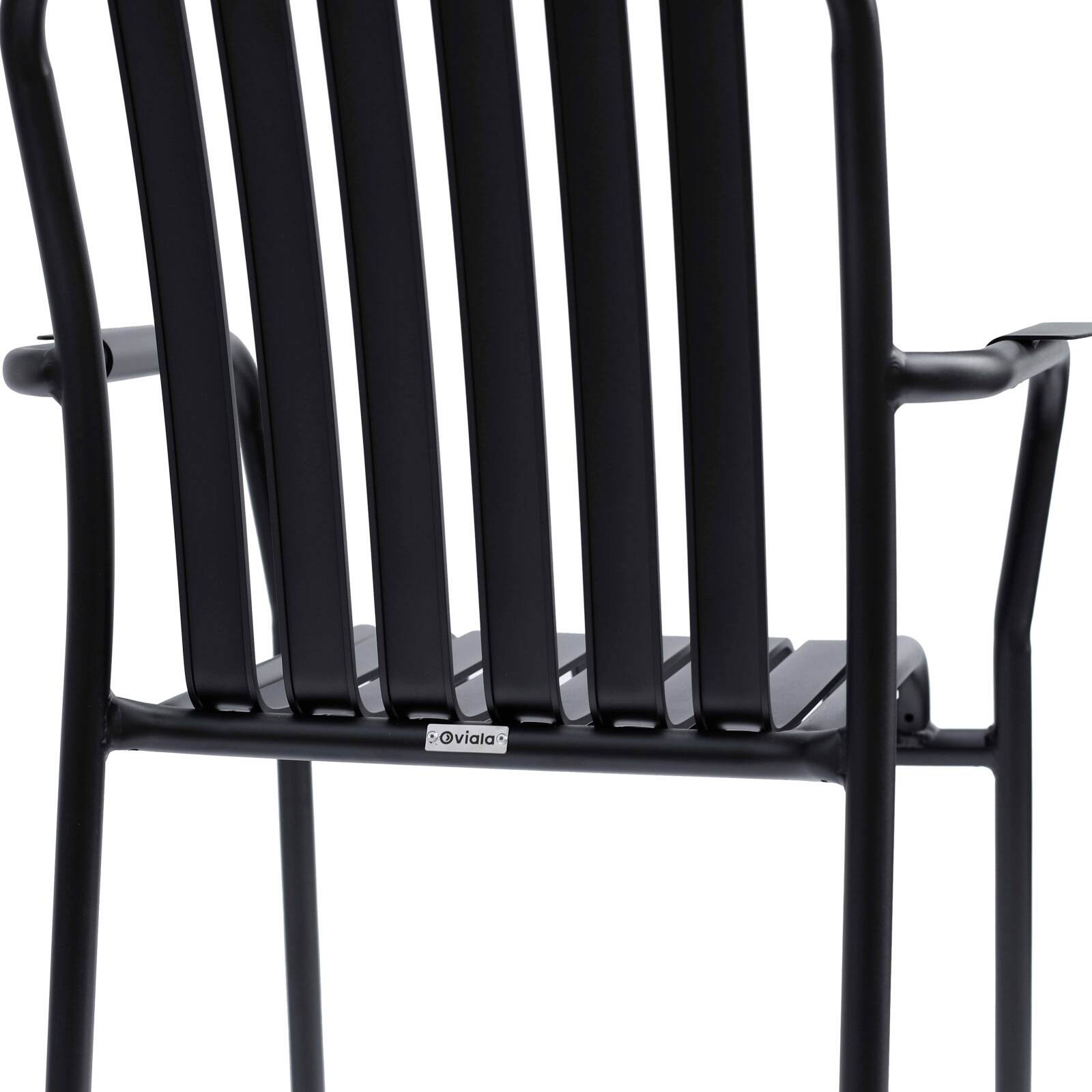 Sedia da terrazza con braccioli in alluminio