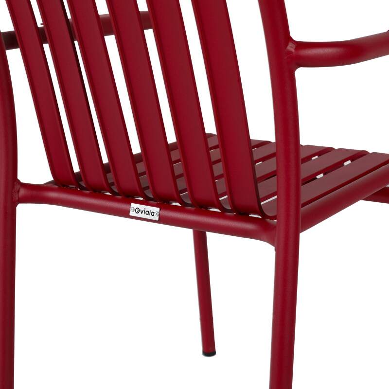 Sedia da terrazza con braccioli in alluminio