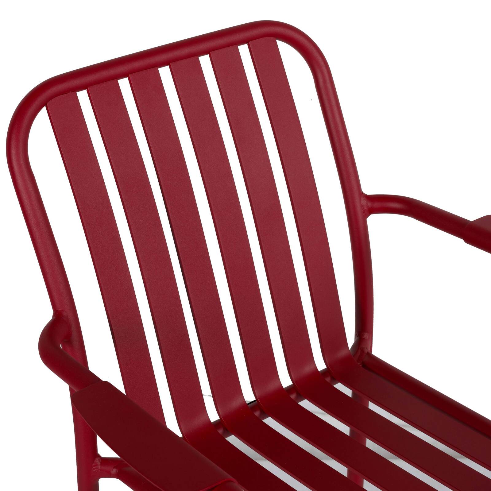 Sedia da terrazza con braccioli in alluminio