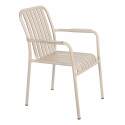 Sedia da terrazza con braccioli in alluminio