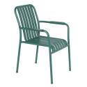 Sedia da terrazza con braccioli in alluminio