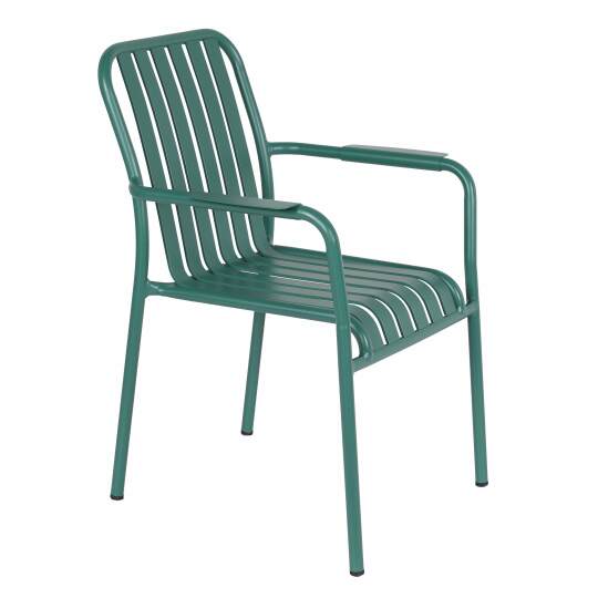 Sedia da terrazza con braccioli in alluminio