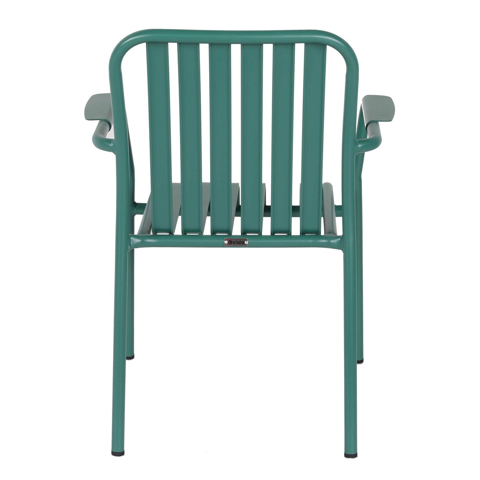 Sedia da terrazza con braccioli in alluminio
