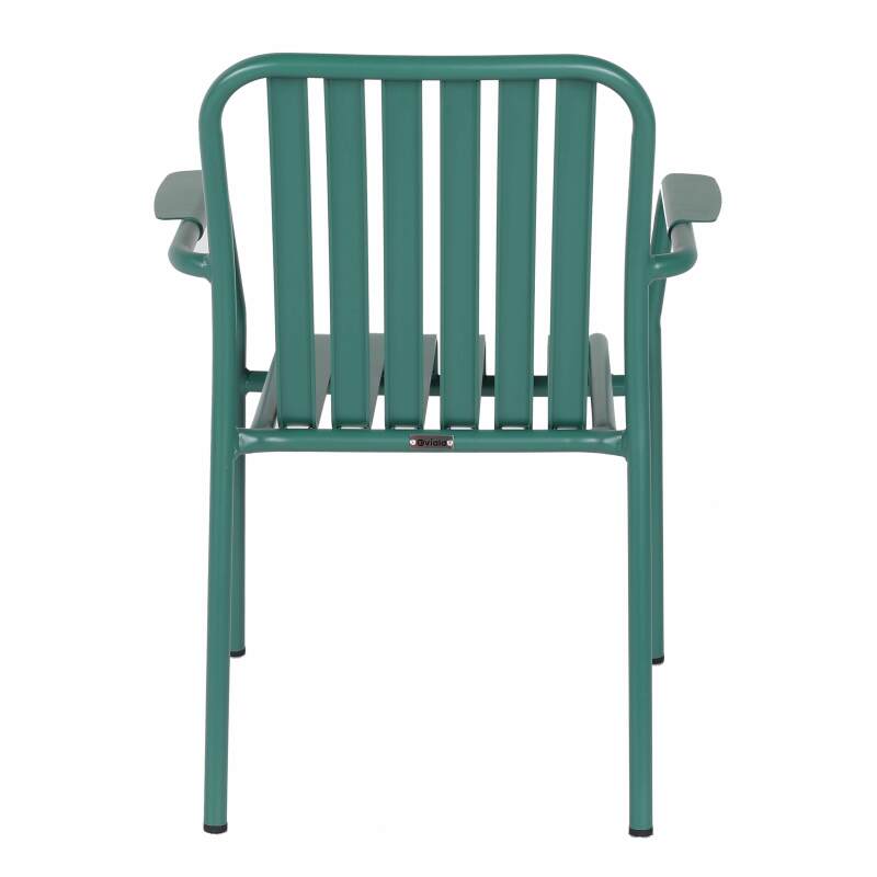 Sedia da terrazza con braccioli in alluminio