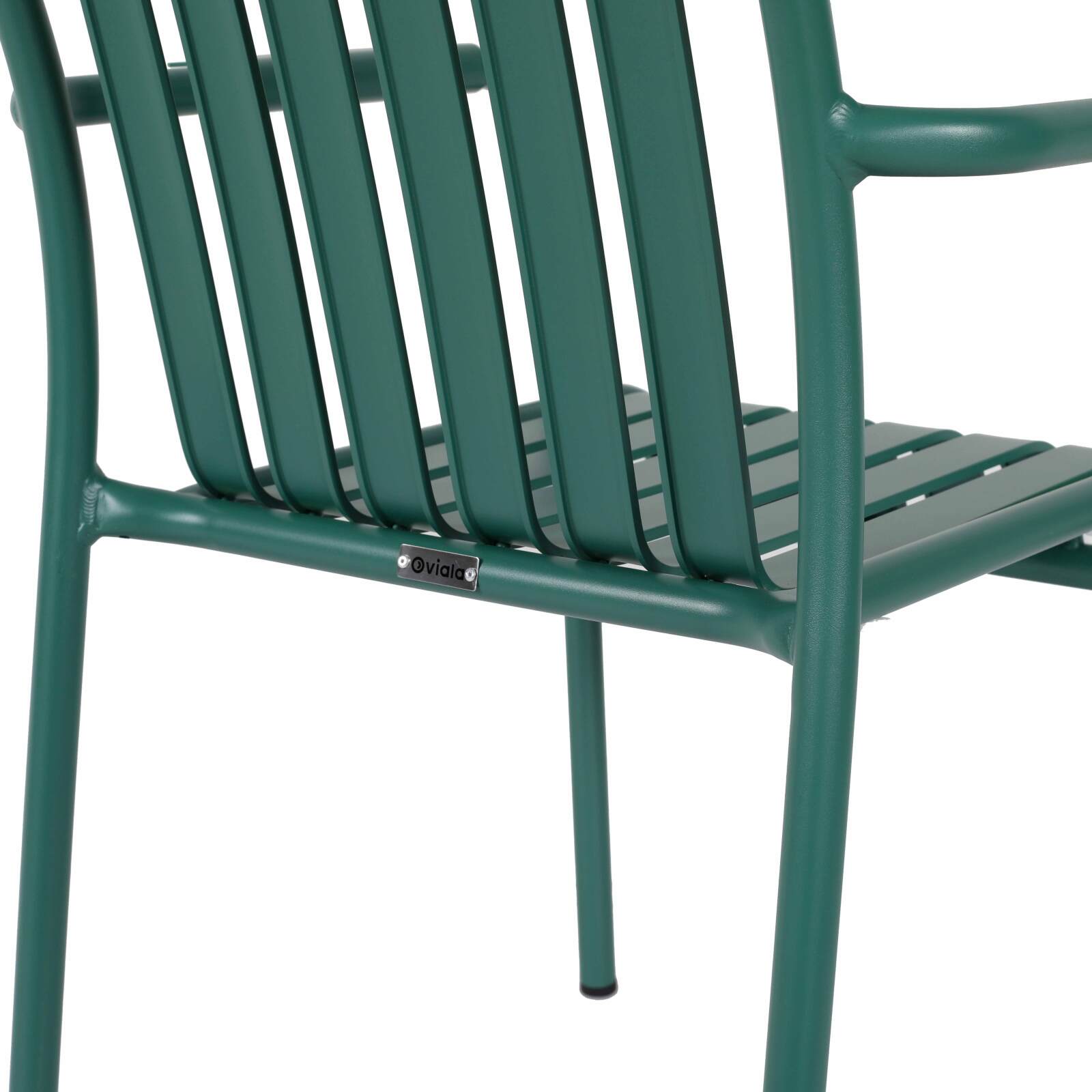 Sedia da terrazza con braccioli in alluminio