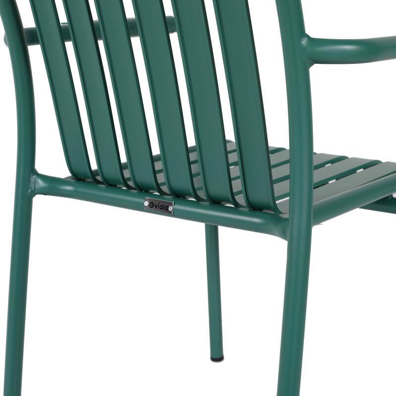 Sedia da terrazza con braccioli in alluminio