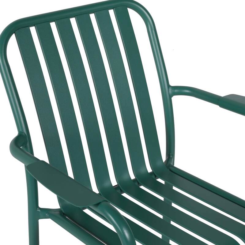 Sedia da terrazza con braccioli in alluminio