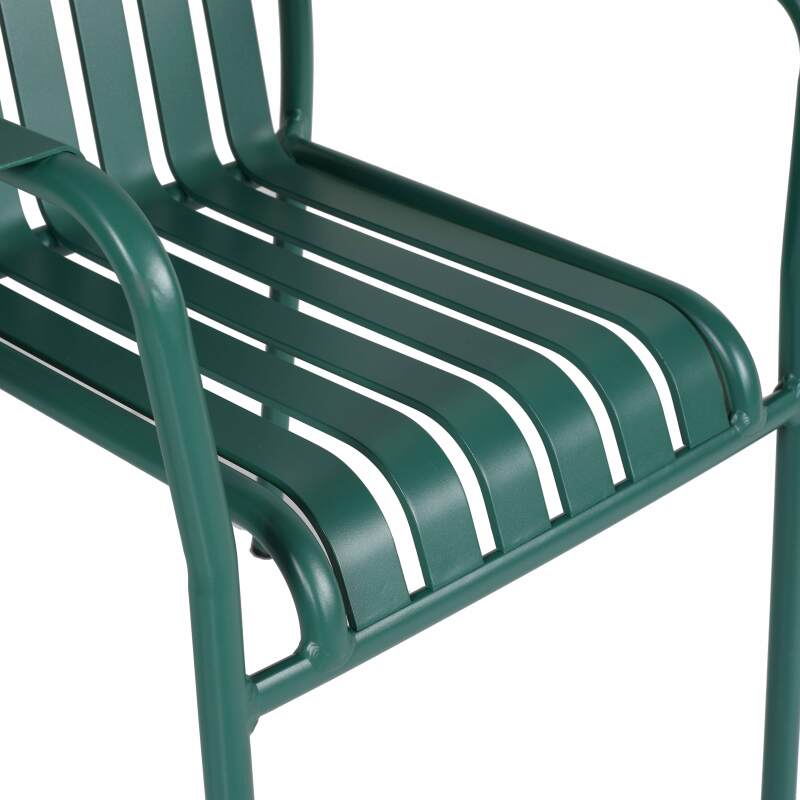 Sedia da terrazza con braccioli in alluminio