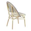 Sedia da bistrot parigina in alluminio e rattan sintetico