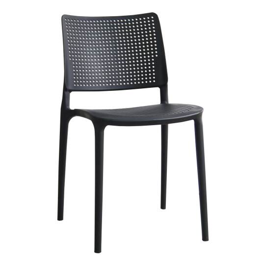 Sedia da terrazza in plastica traforata