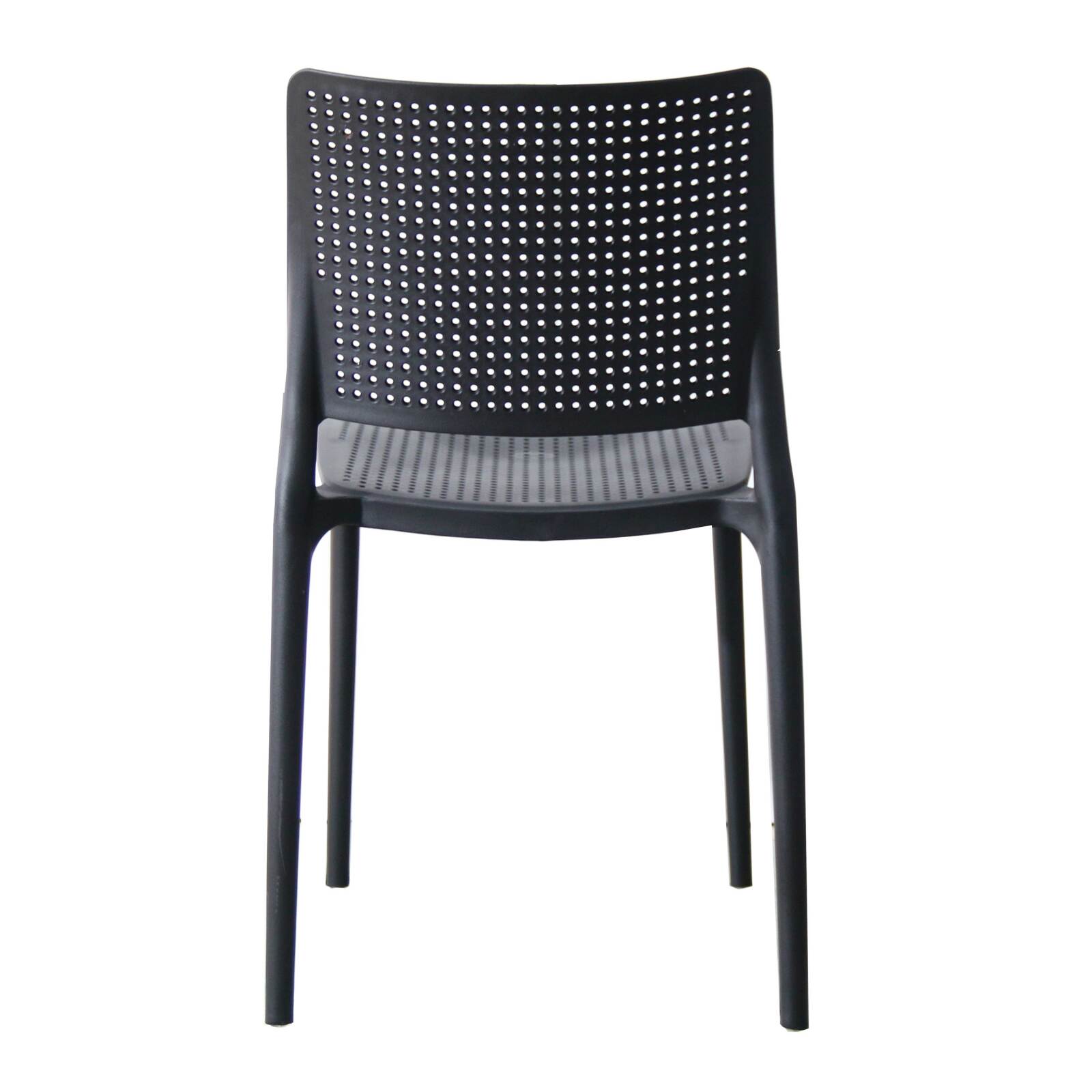 Sedia da terrazza in plastica traforata