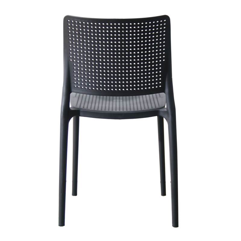 Sedia da terrazza in plastica traforata
