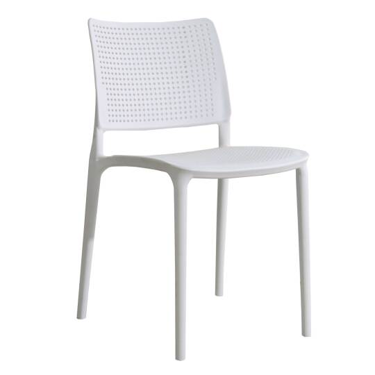 Sedia da terrazza in plastica traforata