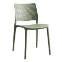Sedia da terrazza in plastica traforata