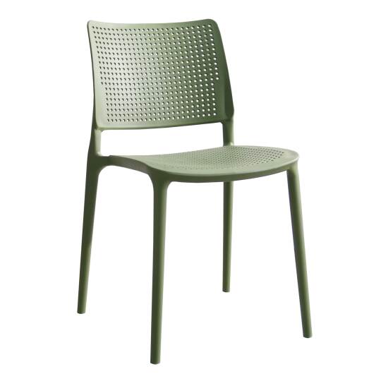 Sedia da terrazza in plastica traforata