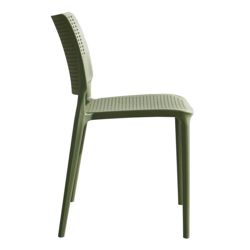 Sedia da terrazza in plastica traforata (3/5)