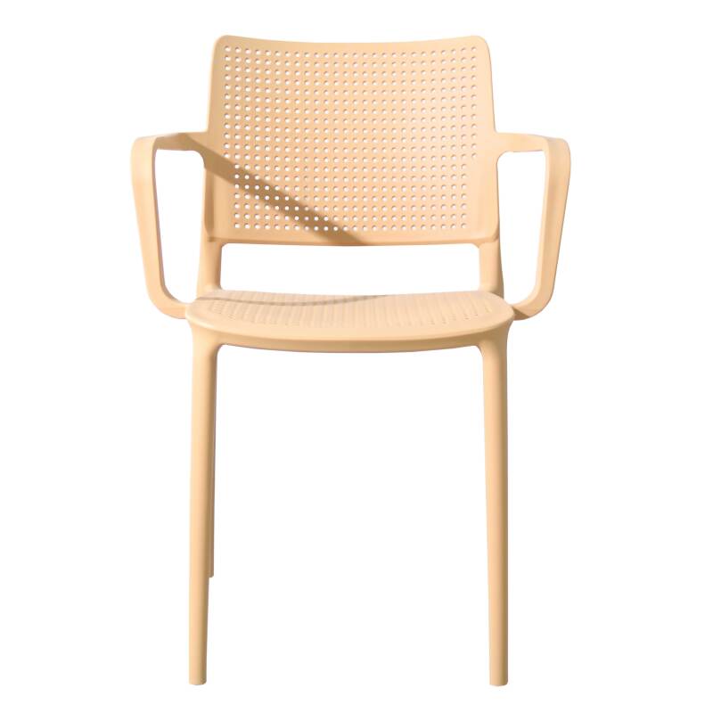 Set di 2 sedie da giardino in plastica con braccioli