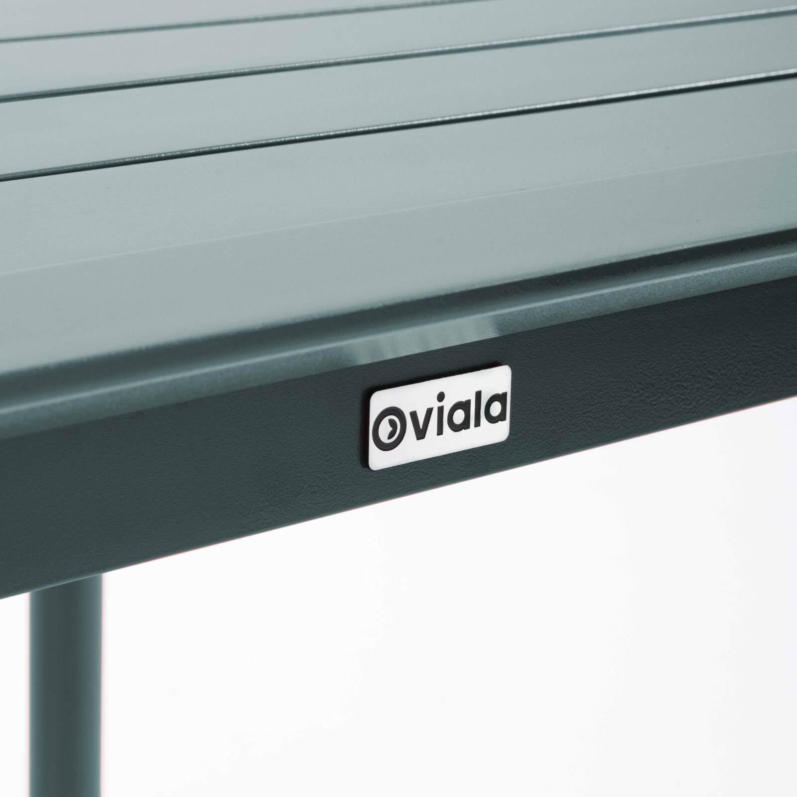 Tavolo da terrazzo quadrato impilabile 70 x 70 cm in alluminio