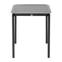 Tavolo da terrazzo quadrato impilabile 70 x 70 cm in alluminio
