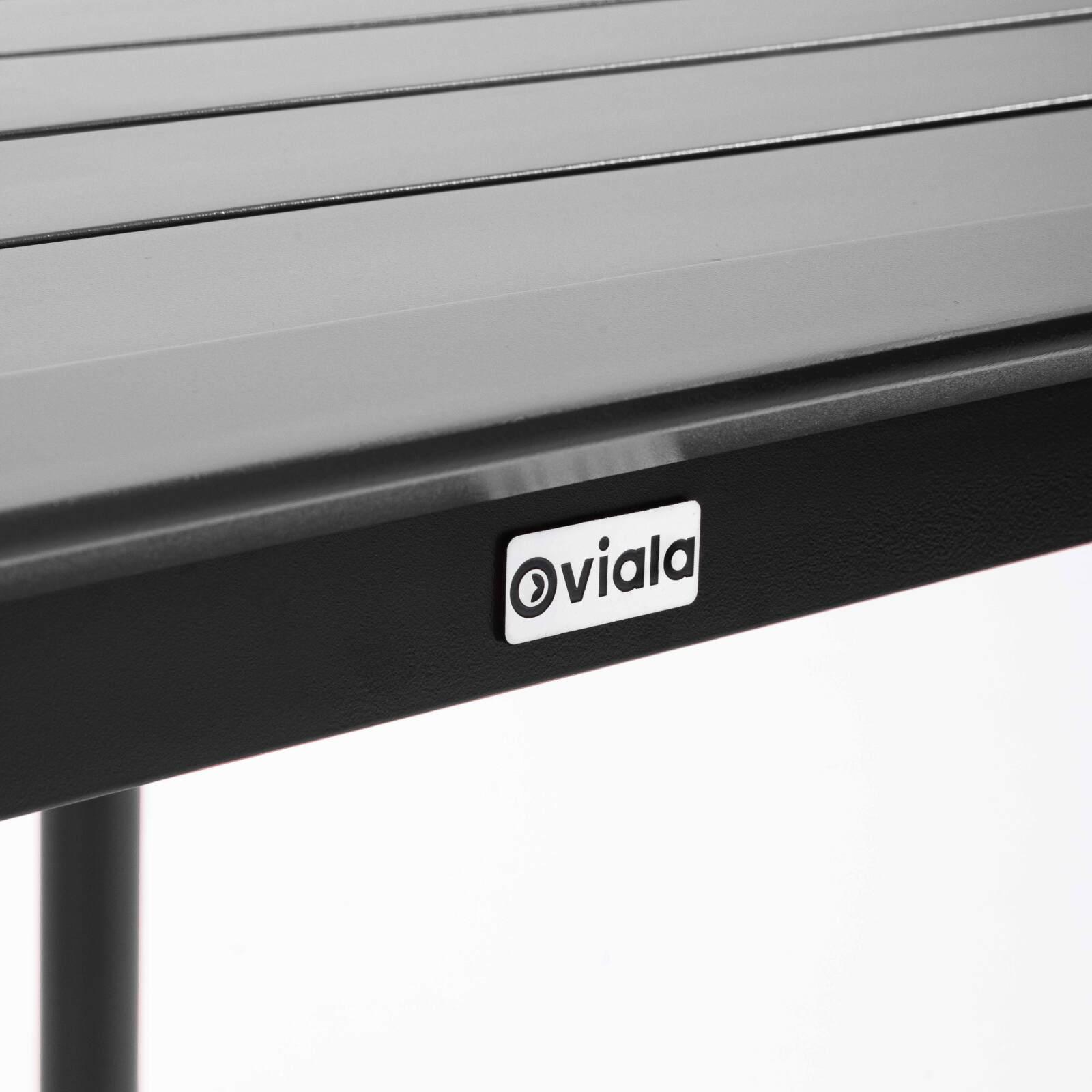 Tavolo da terrazzo quadrato impilabile 70 x 70 cm in alluminio