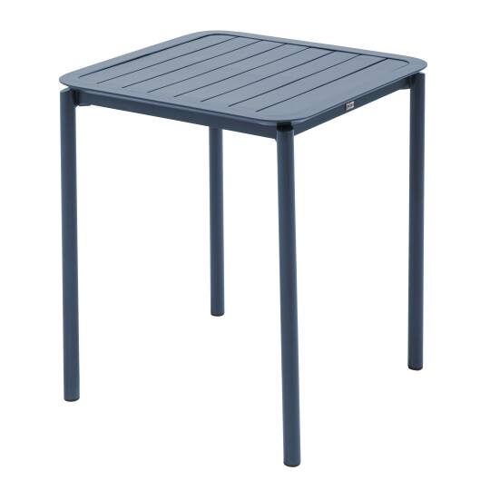 Tavolo da terrazzo quadrato impilabile 70 x 70 cm in alluminio