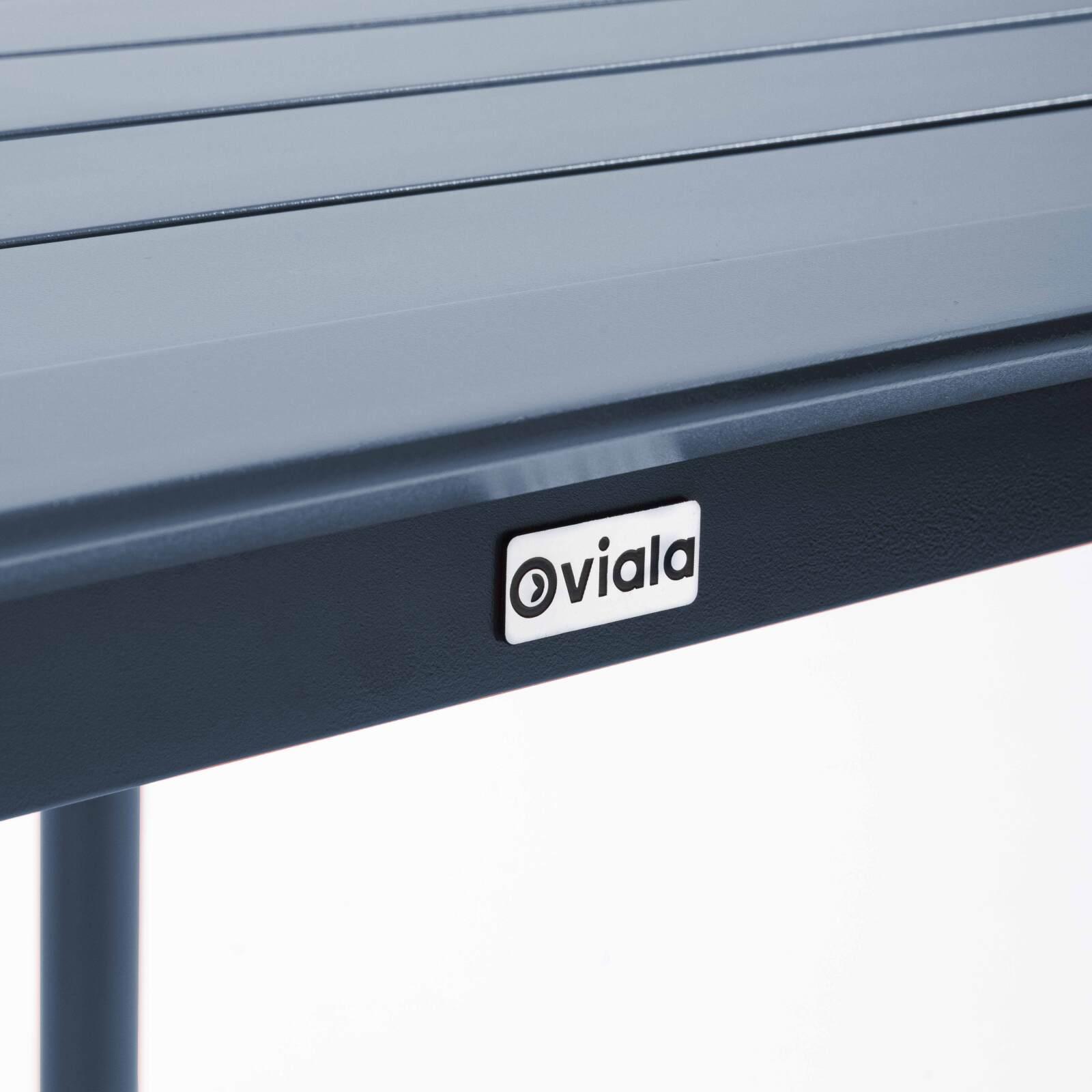 Tavolo da terrazzo quadrato impilabile 70 x 70 cm in alluminio