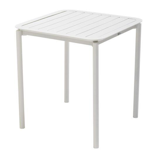 Tavolo da terrazzo quadrato impilabile 70 x 70 cm in alluminio