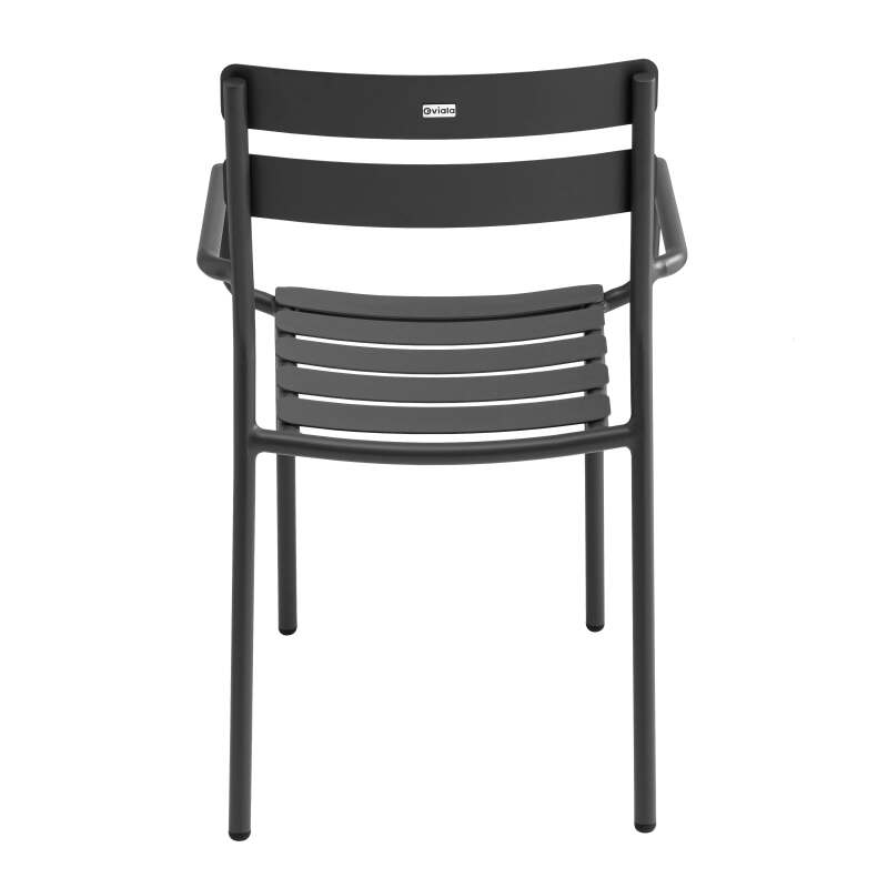 Sedia da terrazza con braccioli in alluminio