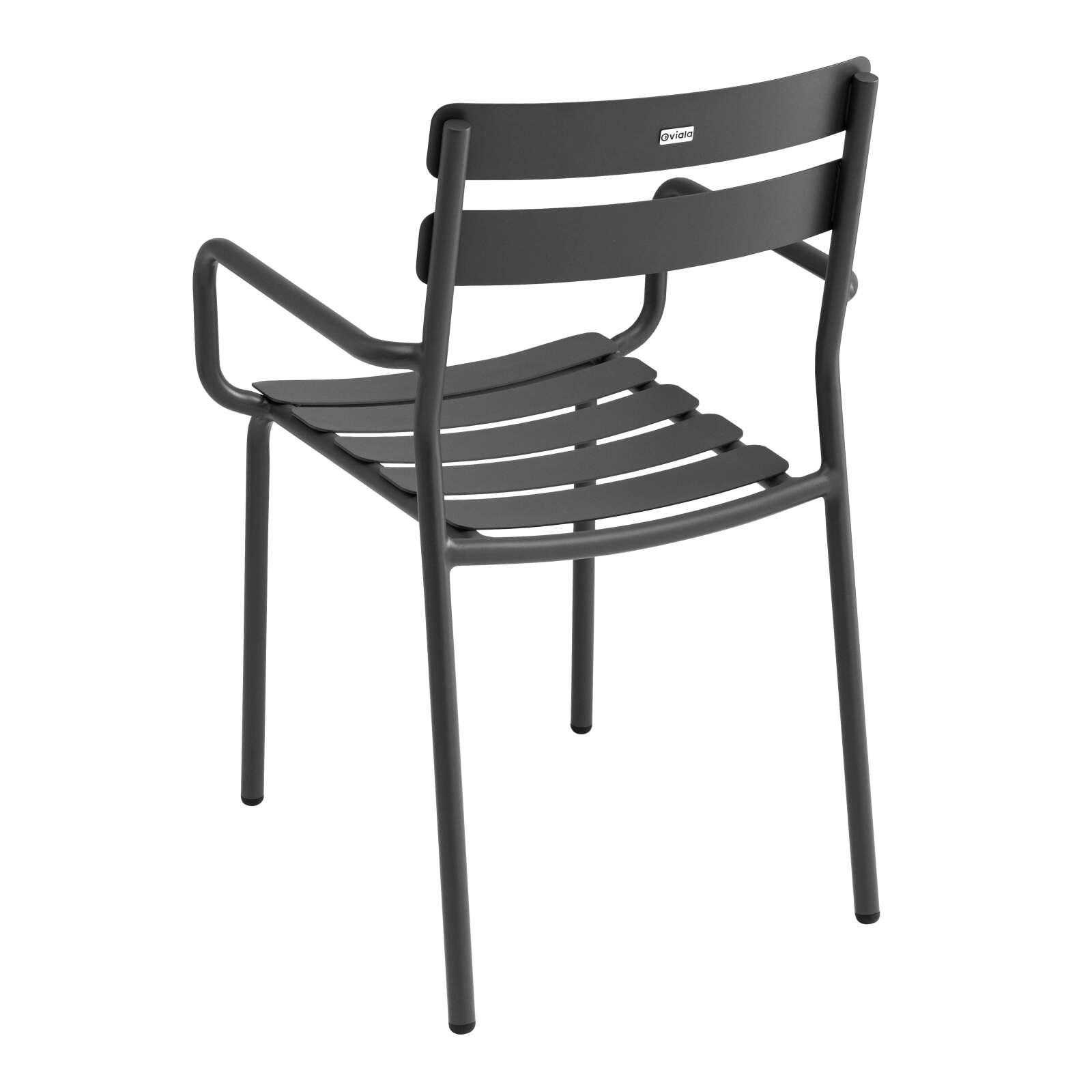 Sedia da terrazza con braccioli in alluminio Sedia da terrazza con braccioli in alluminio