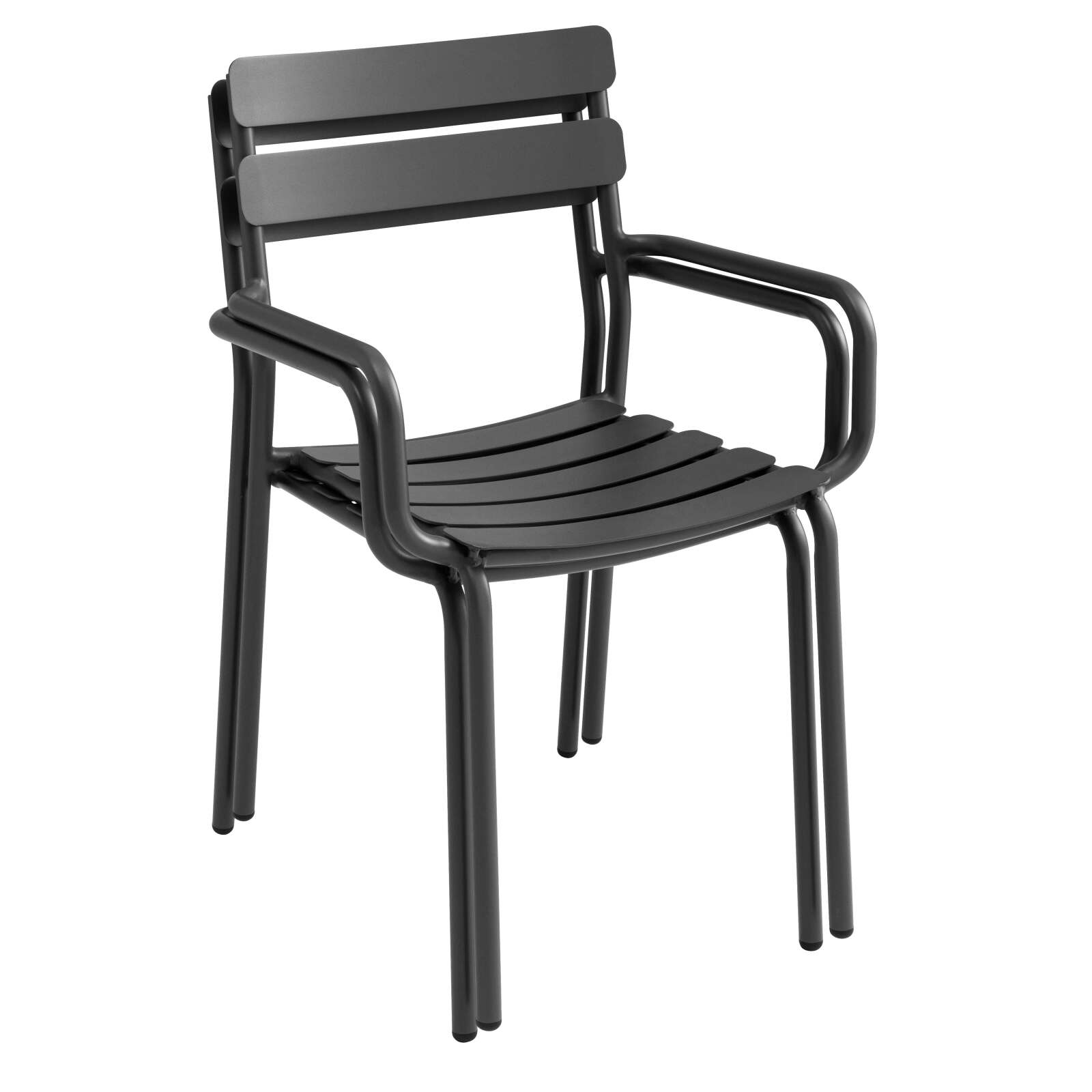 Sedia da terrazza con braccioli in alluminio Sedia da terrazza con braccioli in alluminio