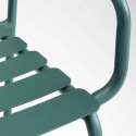Sedia da terrazza con braccioli in alluminio