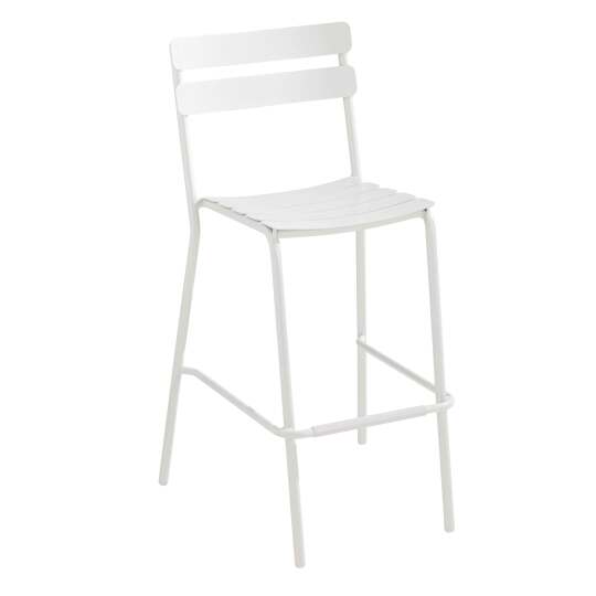 Sedia alta da giardino in alluminio stile bistrot | Oviala