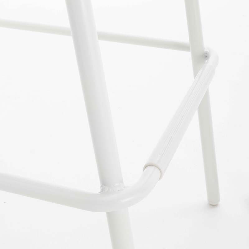 Tavolo alto da terrazza quadrato e 2 sedie in alluminio (6/7)