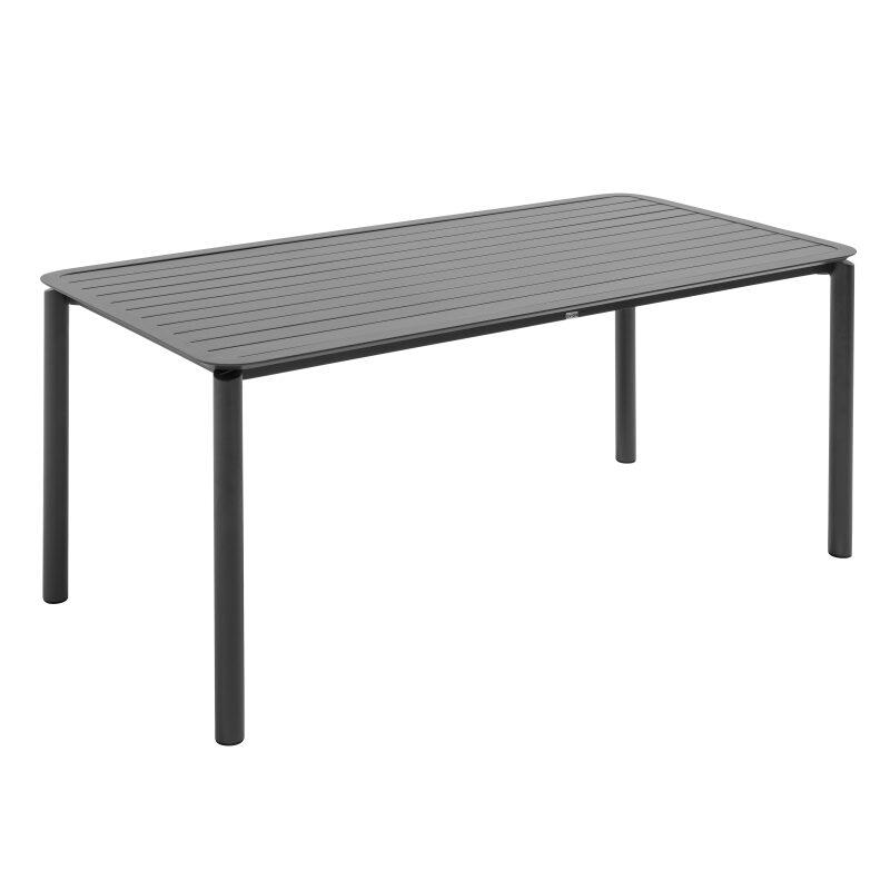 Tavolo da terrazza rettangolare 185 x 92 cm e 8 sedie in alluminio
