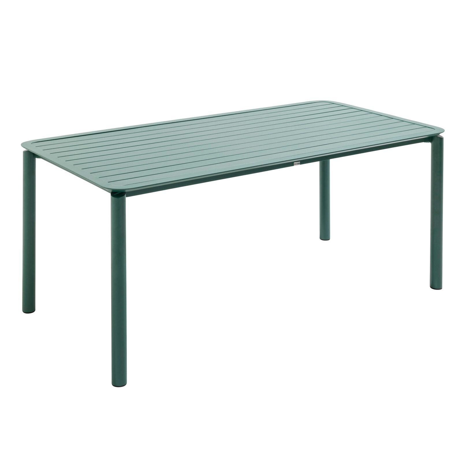 Tavolo da terrazza rettangolare 185 x 92 cm e 8 sedie in alluminio