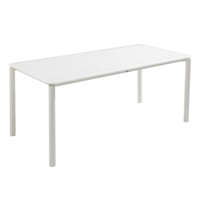Tavolo da terrazza rettangolare 185 x 92 cm e 8 sedie in alluminio