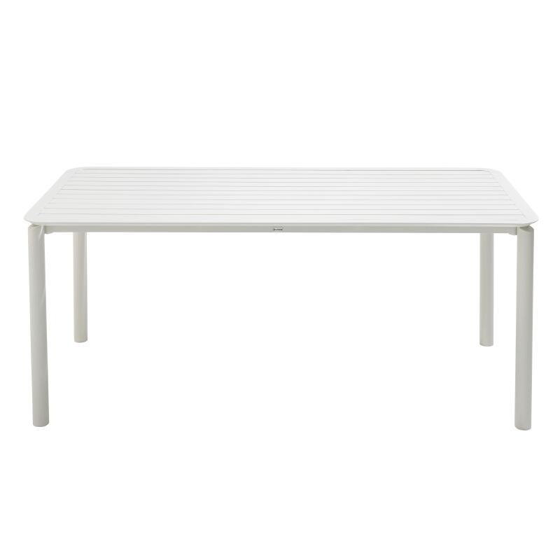Tavolo da terrazza rettangolare 185 x 92 cm e 8 sedie in alluminio