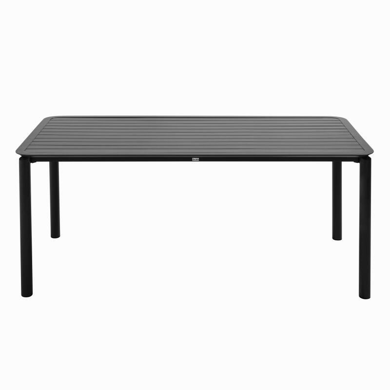 Tavolo da terrazza rettangolare 185 x 92 cm e 8 sedie in alluminio