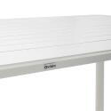 Tavolo da terrazza rettangolare 185 x 92 cm e 8 sedie in alluminio