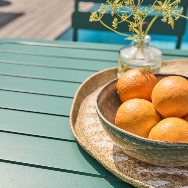 Tavolo da terrazza rettangolare 185 x 92 cm e 8 sedie in alluminio (4/7)