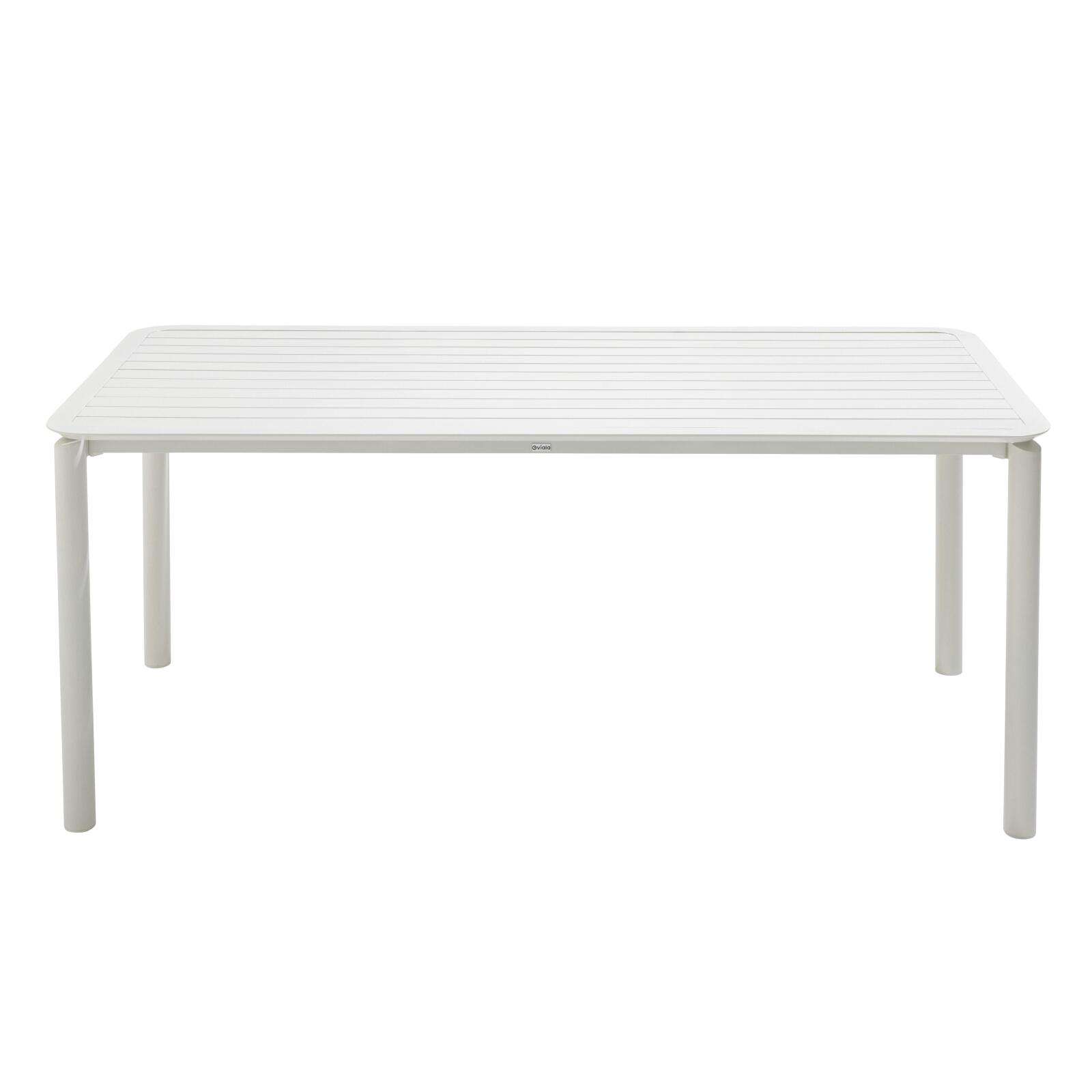 Tavolo da terrazza rettangolare 185 x 92 cm e 8 sedie con braccioli in alluminio