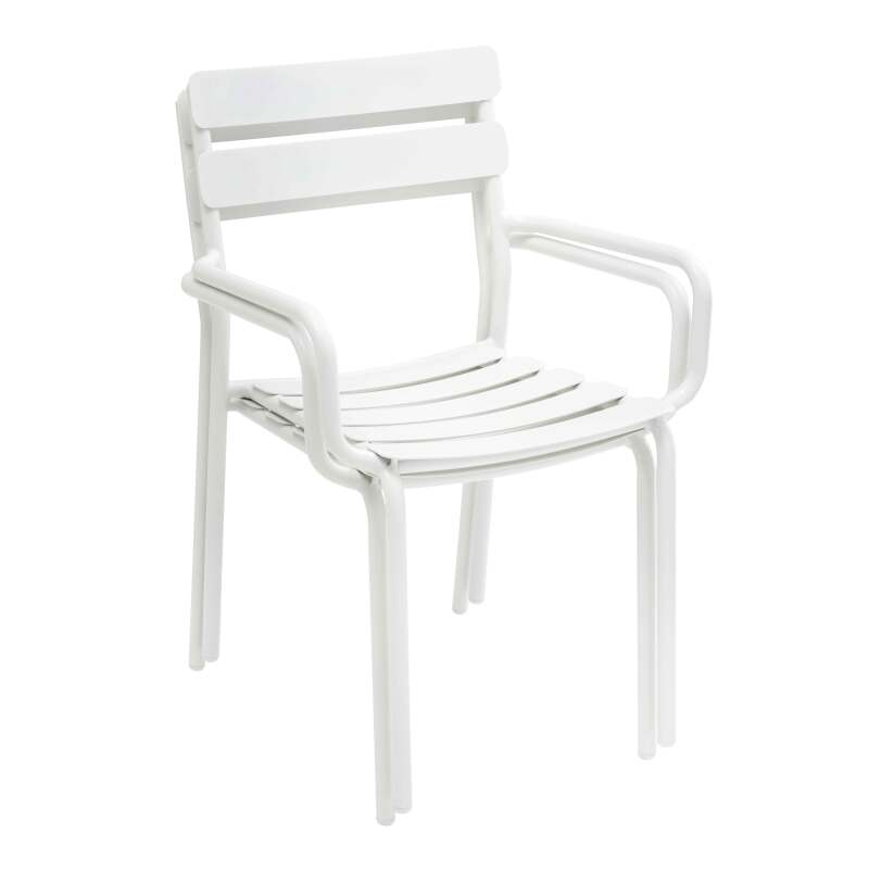 Tavolo da terrazza rettangolare 185 x 92 cm e 8 sedie con braccioli in alluminio (4/6)