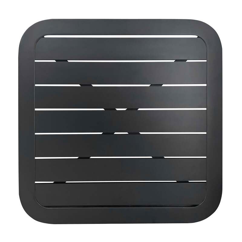 Piano tavolo da terrazza quadrato 60 x 60 cm in alluminio