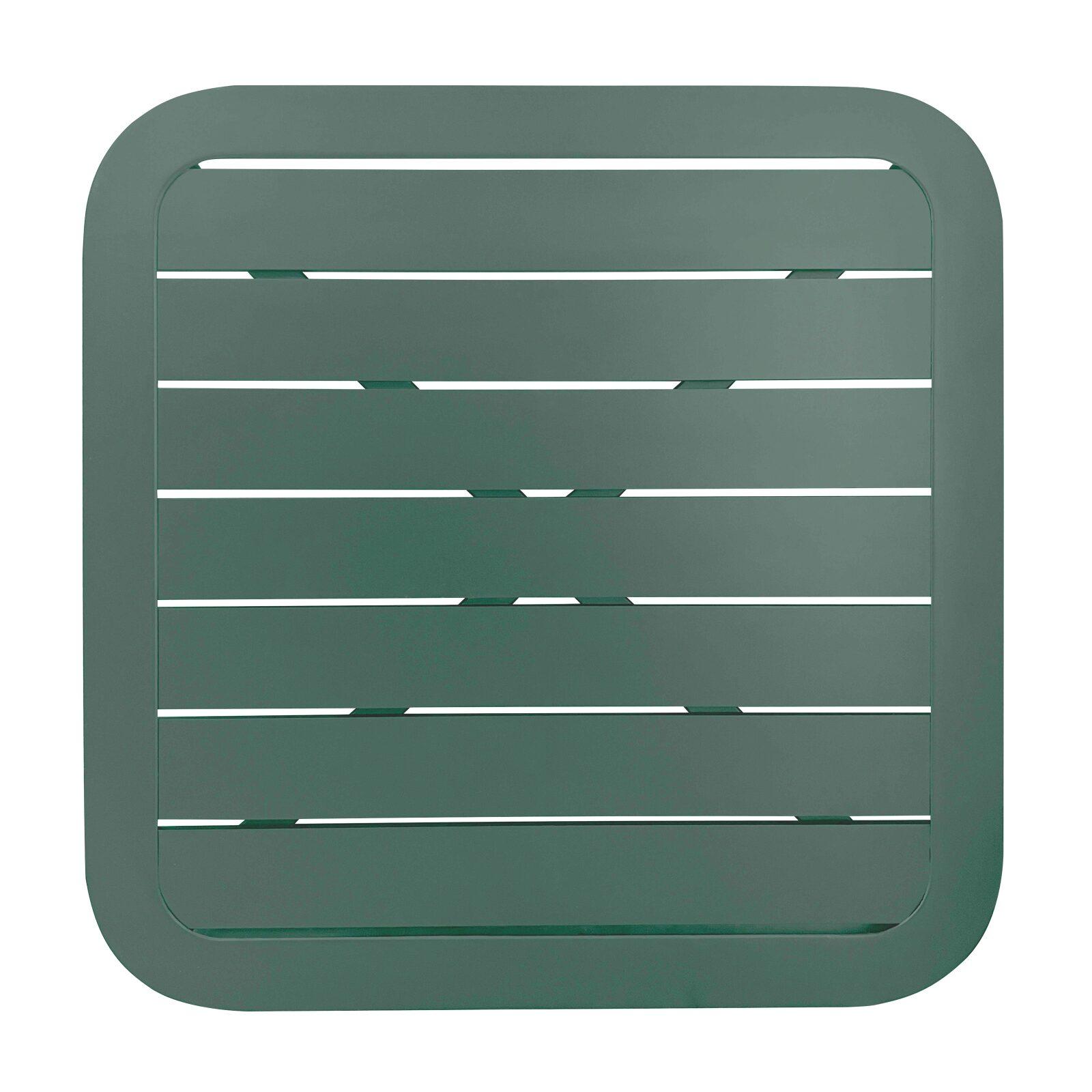 Piano tavolo da terrazza quadrato 60 x 60 cm in alluminio