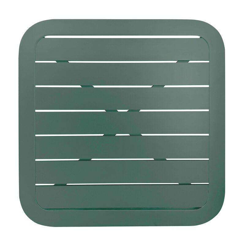 Piano tavolo da terrazza quadrato 60 x 60 cm in alluminio