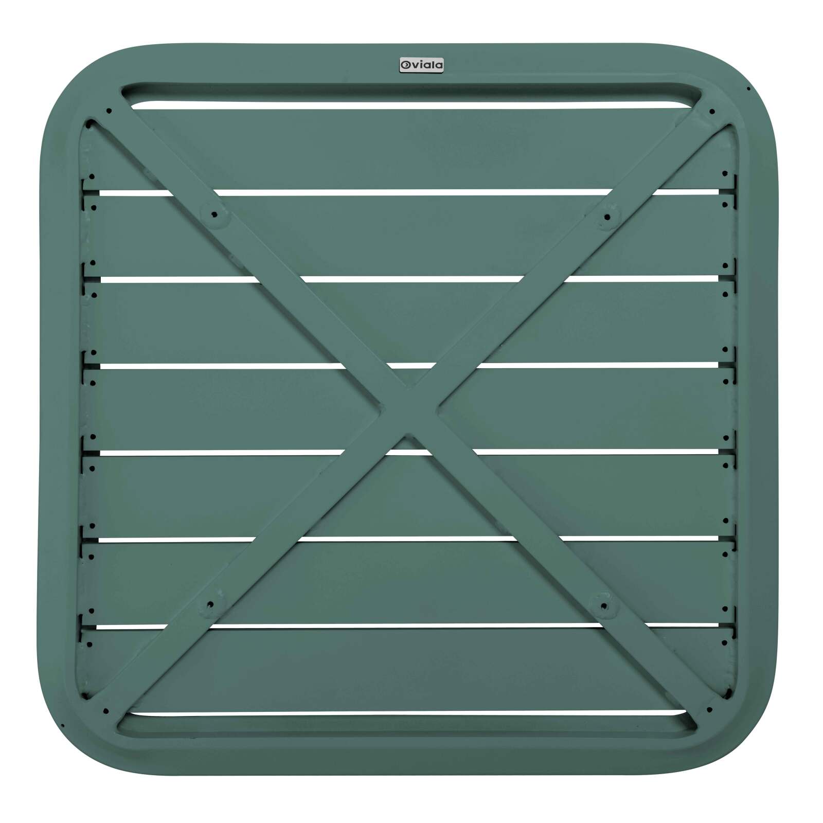 Piano tavolo da terrazza quadrato 60 x 60 cm in alluminio