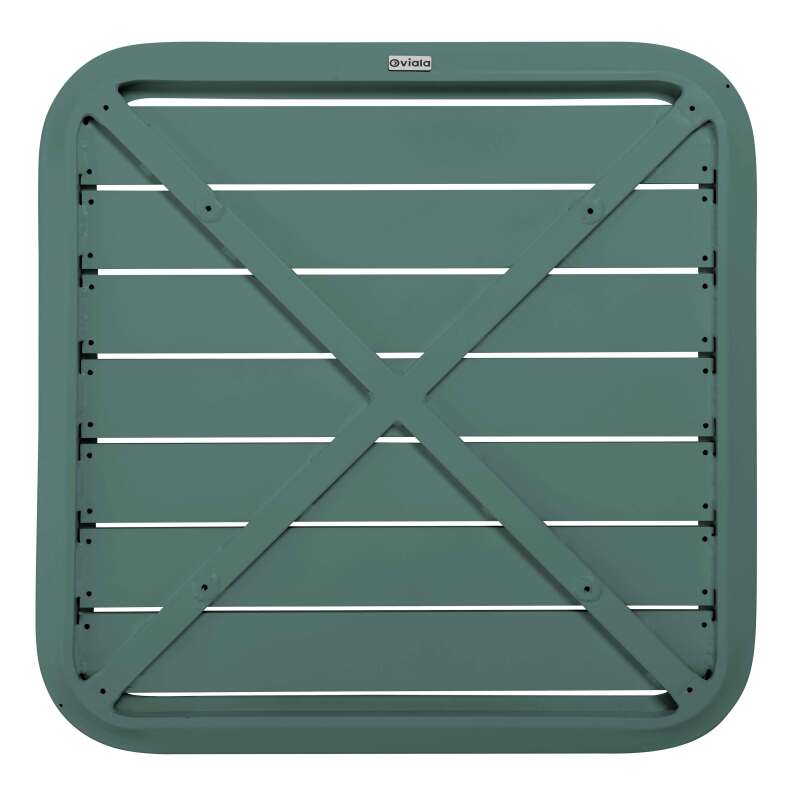 Piano tavolo da terrazza quadrato 60 x 60 cm in alluminio (2/6)