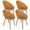Set di 4 sedie da giardino in plastica